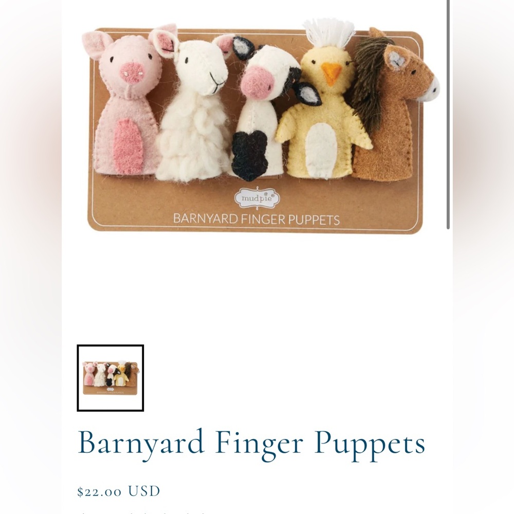 Mudpie Barnyard Finger Puppets
